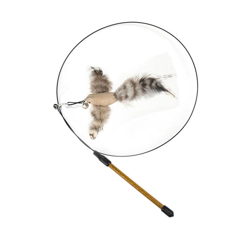 Feather Frenzy Cat Teaser: Extendable Steel Wire Rod With Suction Cup-10