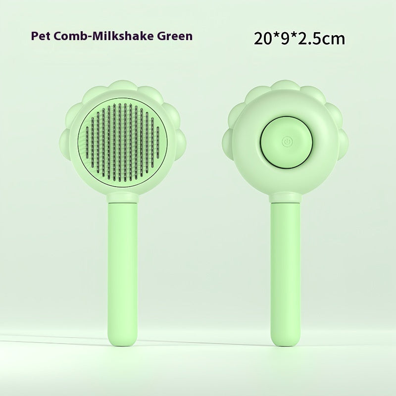 Self-Cleaning Pet Brush Comb with Spray-5