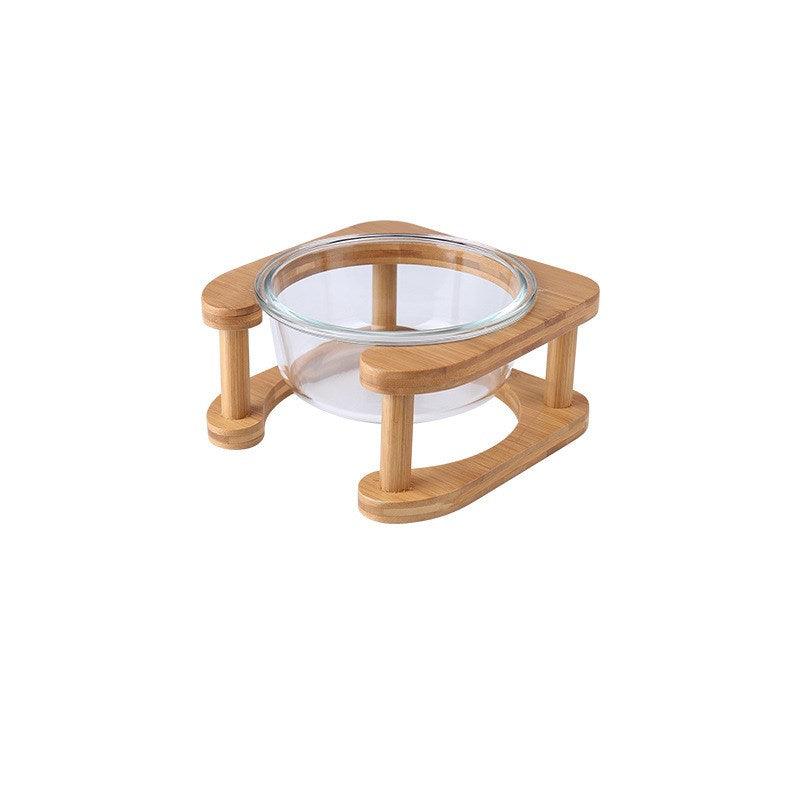 Elegant Glass Cat Food Bowl Set - Stylish And Functional Pet Dining Solution-3