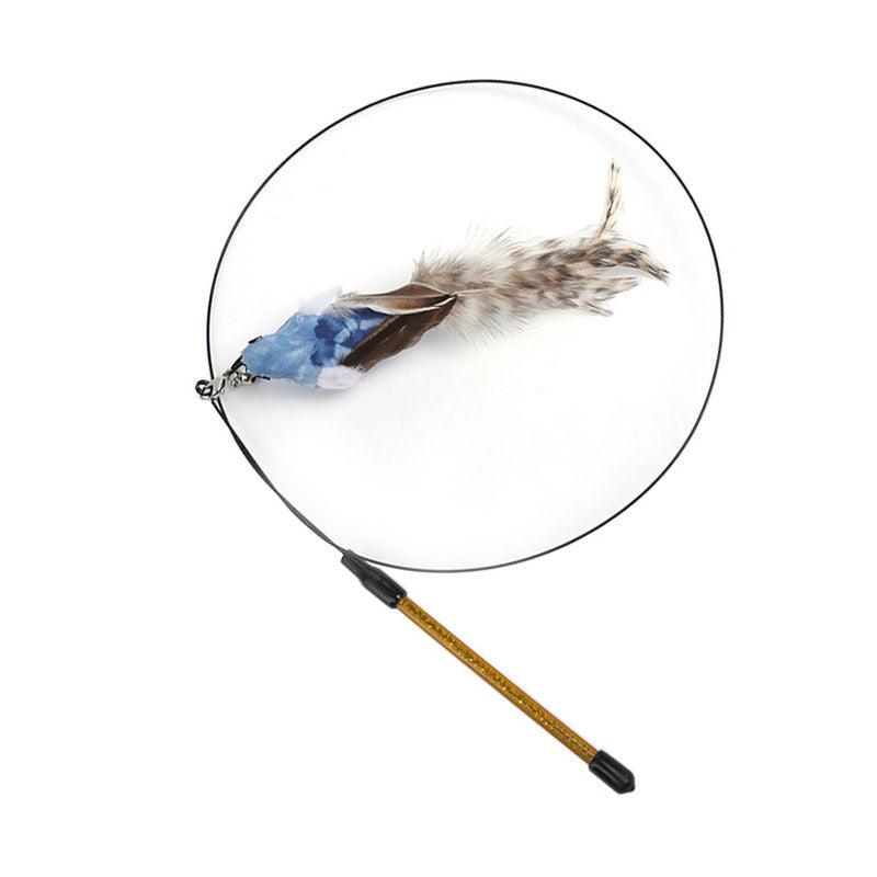 Feather Frenzy Cat Teaser: Extendable Steel Wire Rod With Suction Cup-9