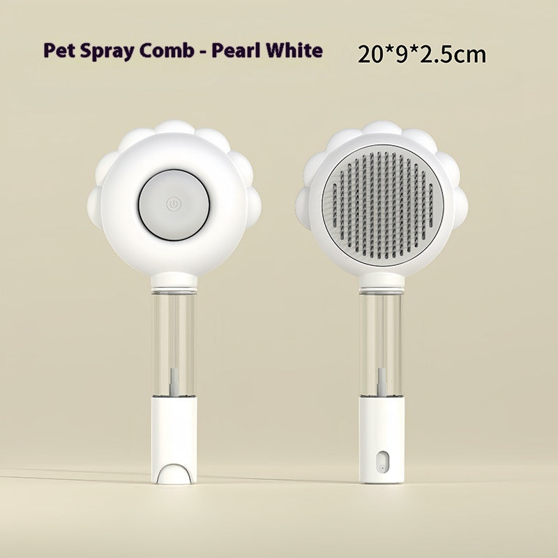 Self-Cleaning Pet Brush Comb with Spray-1