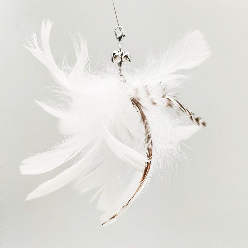 Feather Frenzy Cat Teaser: Extendable Steel Wire Rod With Suction Cup-6
