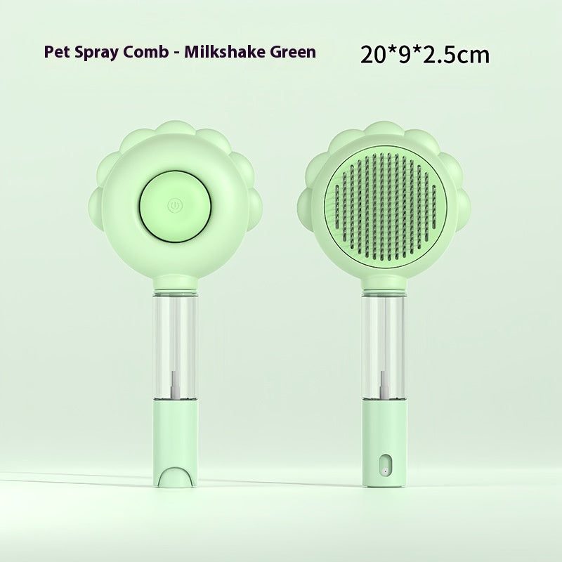 Self-Cleaning Pet Brush Comb with Spray-7